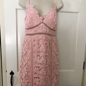 Bardot Dress Pink Lace Size 8